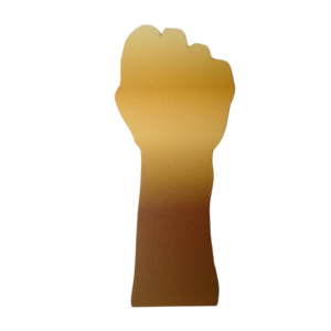 Raised Fist Fridge Magnet (Gold)