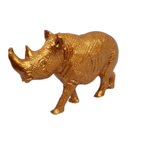 Gold Rhino Ornament - Small